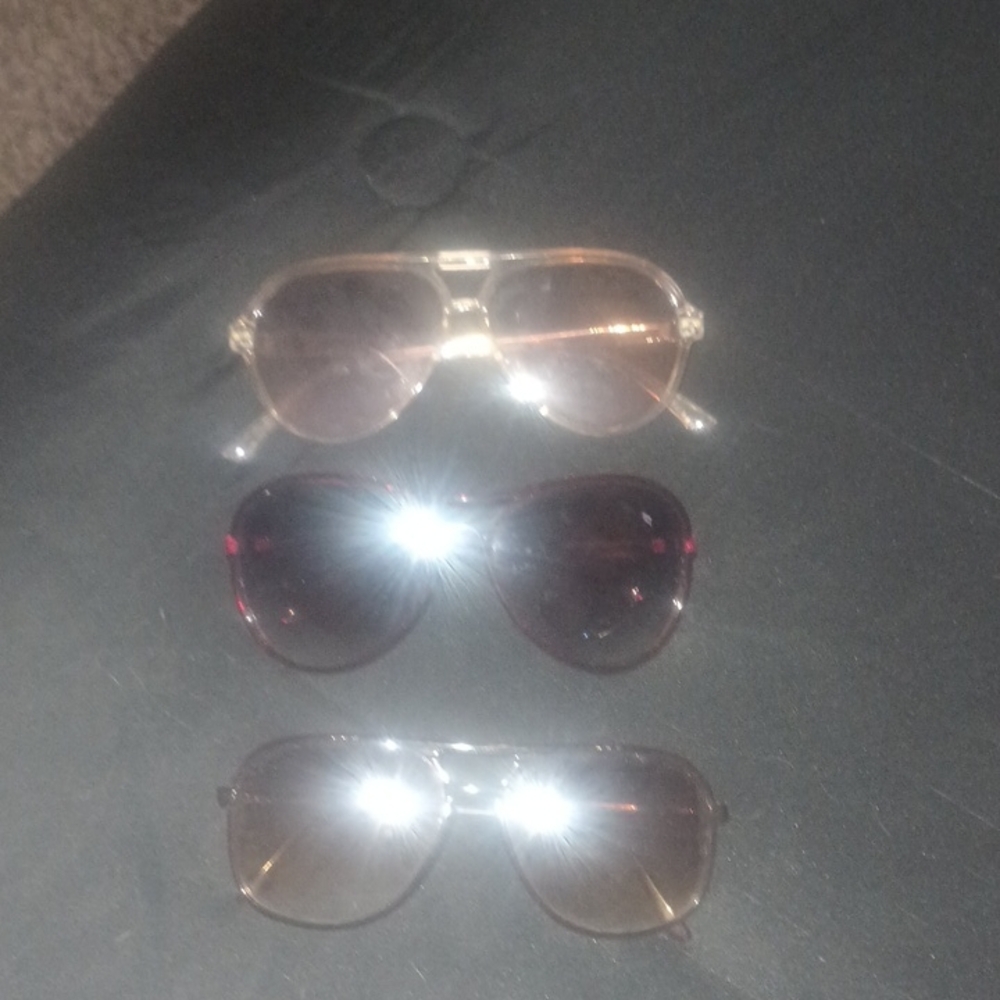Stylish Women's Sunglasses Set - Black, Brown, Gold